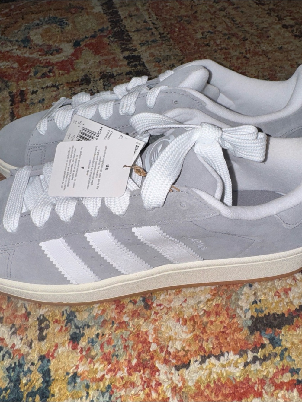 adidas Grey and White Campus Sneakers